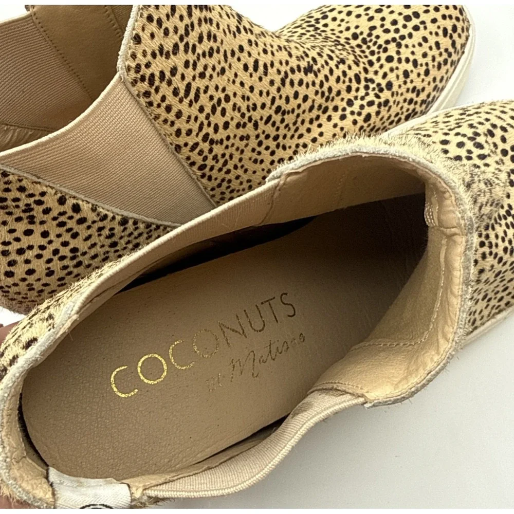 Coconuts by Matisse Spencer Hi-Top Slip-On Shoe Size 7.5M cheetah women